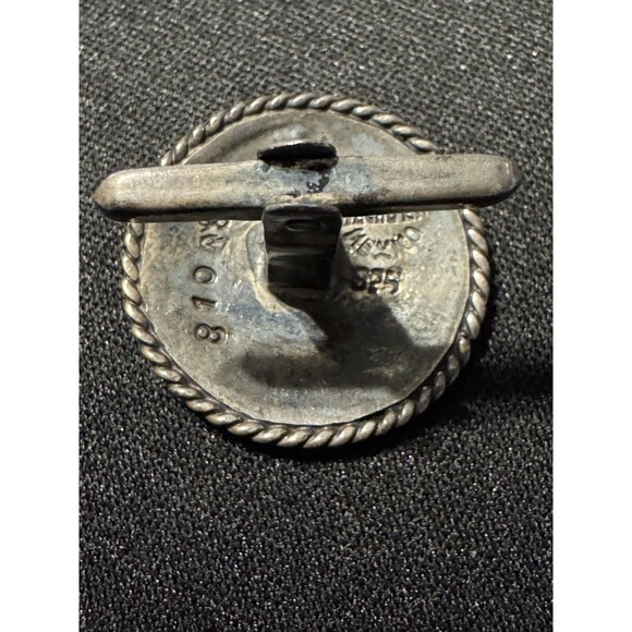 925 Vintage Signed Taxico/Mexico Cuff Links w/ Abalone & Sterling - Picture 4 of 5